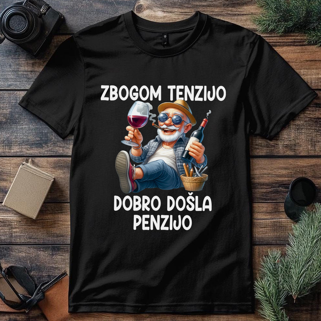 zbogom tenzijo dobro dosla penzijo crna majica