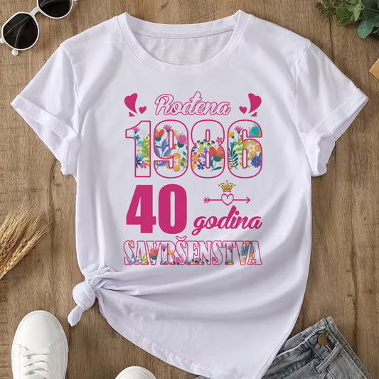 bela zenska majica za rodjendan