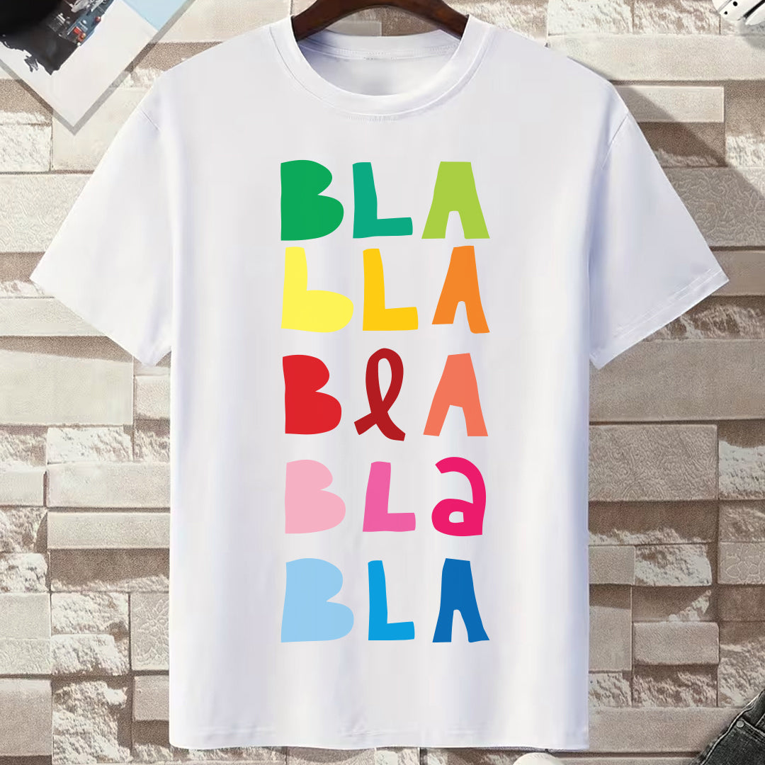 bela majica sa natpisom bla bla bla