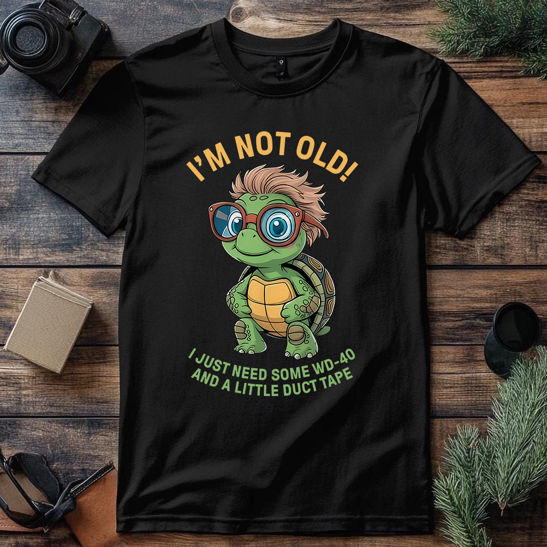Crna I'm Not Old smešna majica sa kornjačom