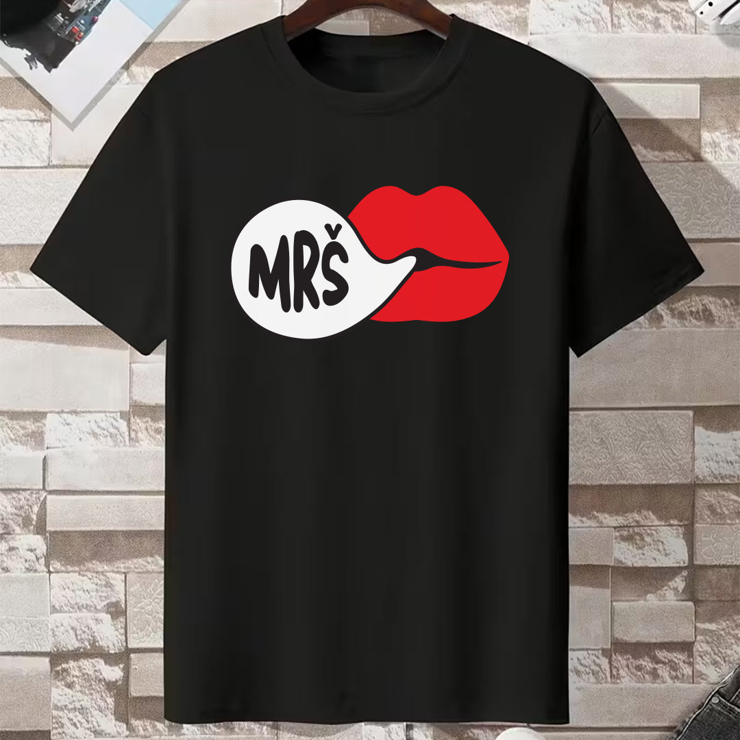crna zenska majica sa natpisom mrs