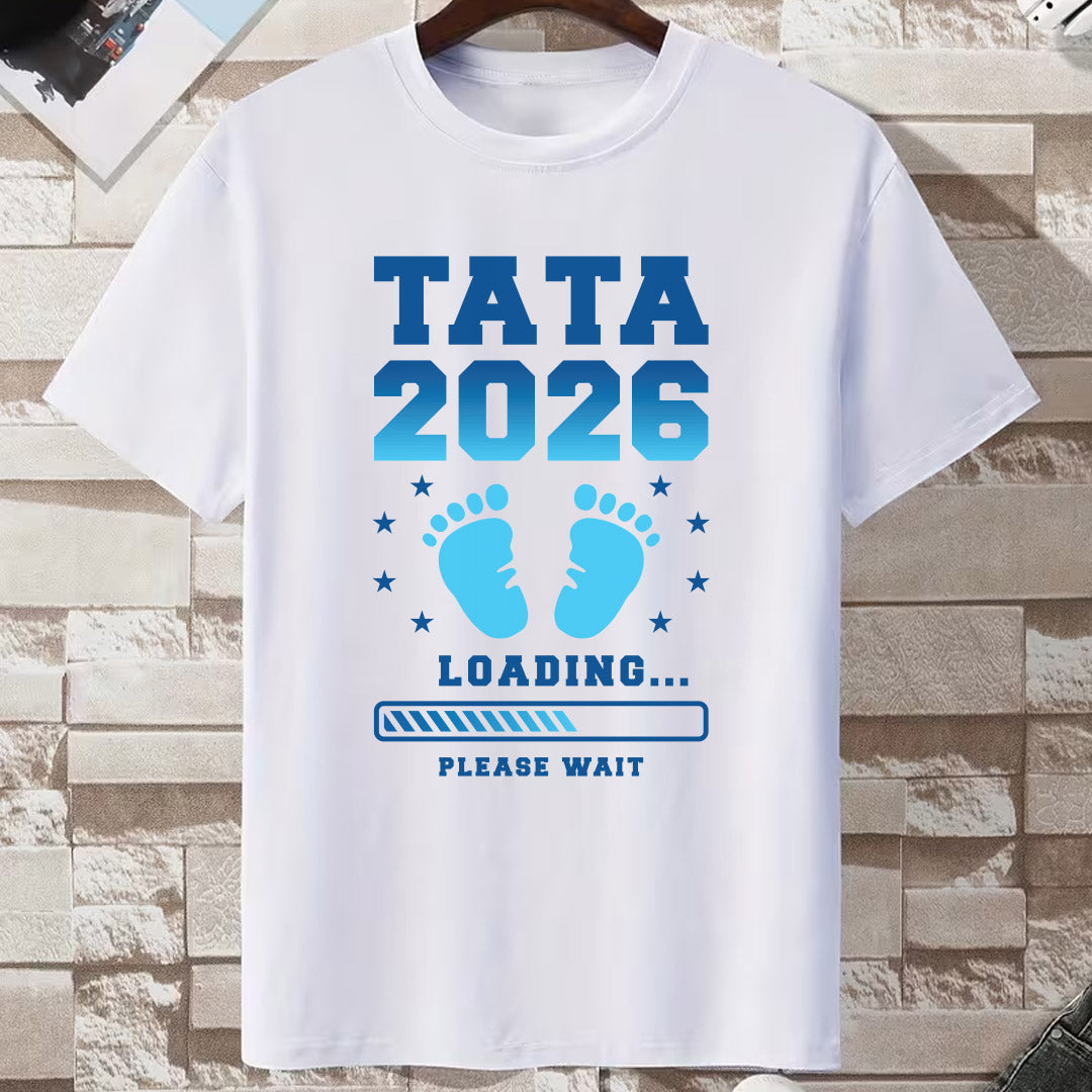 Bela majica Tata 2026 Loading za budućeg tatu